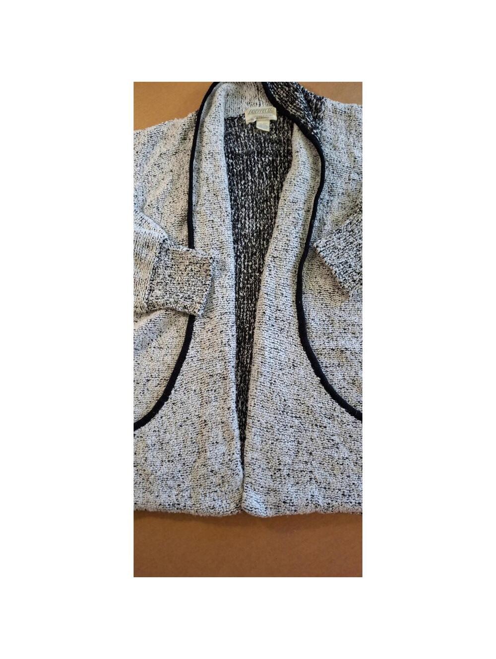 90s Sideeffects Marbled Knit Open Front Cardigan Sweater M/L Vintage
